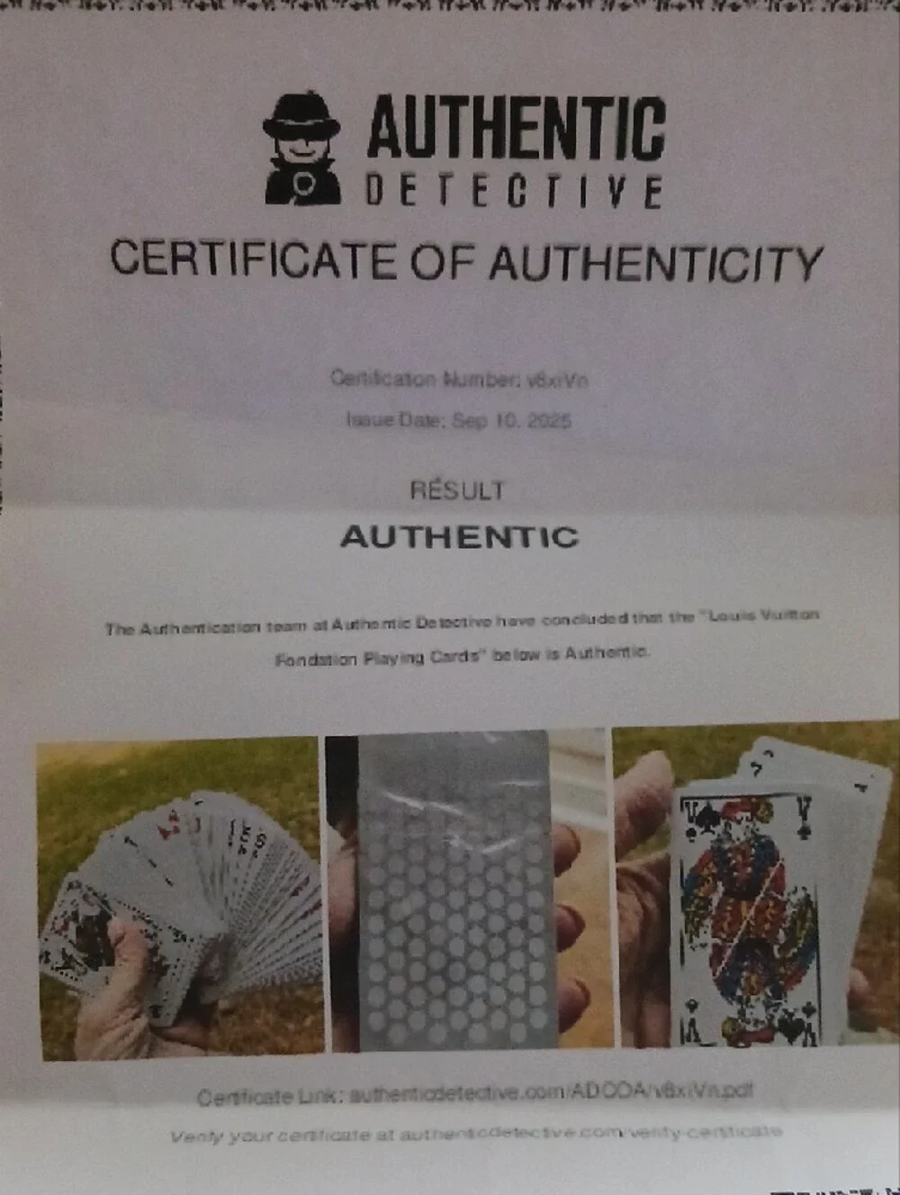 Louis Vuitton Multicolor Playing Card With Clear Hard Case With COA